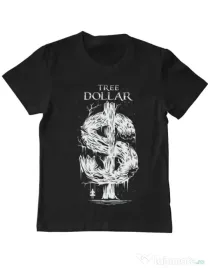Tricou ADLER copil Tree Dollar Negru