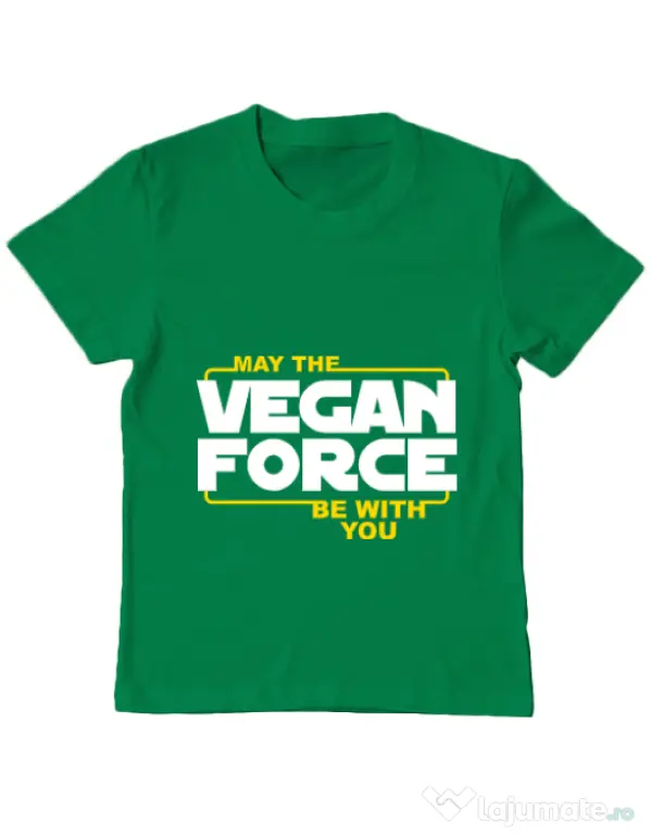 Tricou ADLER copil Vegan force Verde mediu