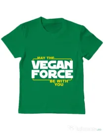 Tricou ADLER copil Vegan force Verde mediu
