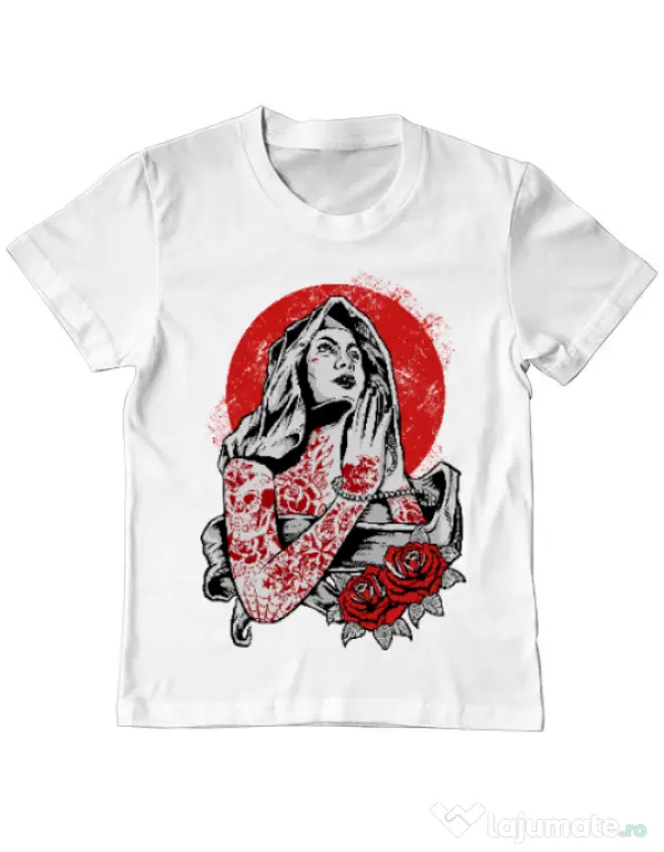 Tricou ADLER copil Virgin Mary Alb