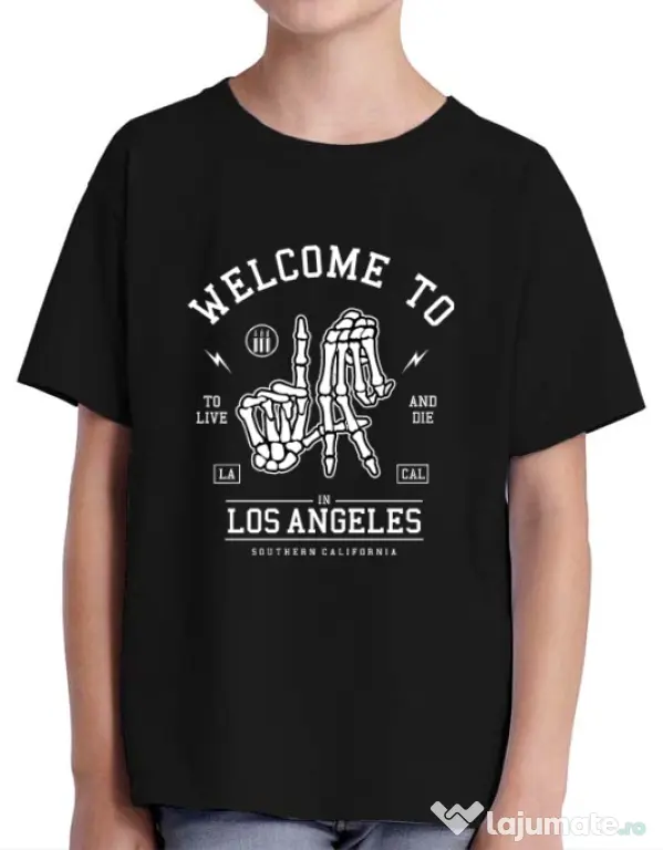 Tricou ADLER copil Welcome To L.A Negru