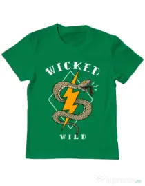 Tricou ADLER copil Wicked wild Verde mediu