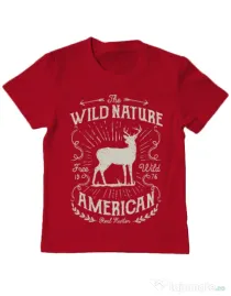 Tricou ADLER copil Wild Nature Rosu