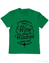 Tricou ADLER copil Wisdom wine Verde mediu