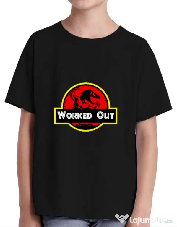Tricou ADLER copil Worked Out Negru