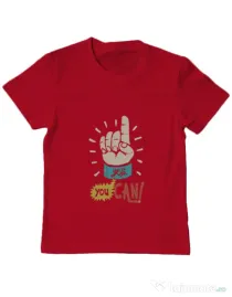 Tricou ADLER copil Yes You Can Rosu