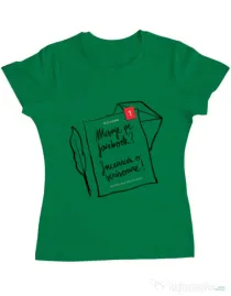 Tricou ADLER dama Incearca o scrisoare Verde mediu