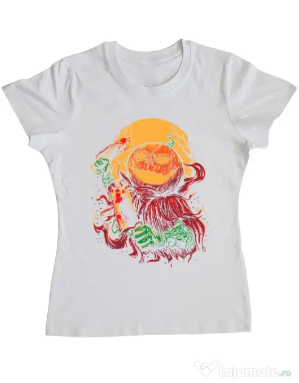Tricou ADLER dama Pumpkinhead Butcher Alb