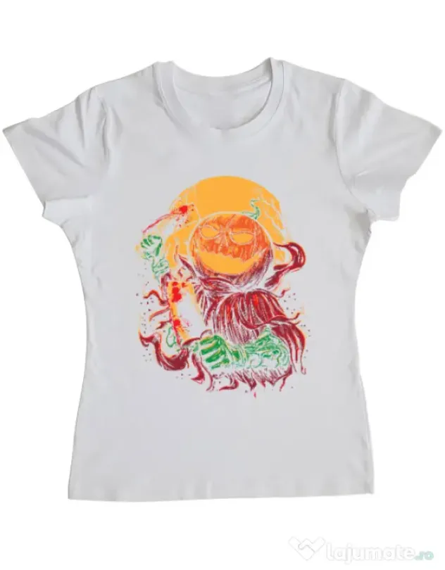 Tricou ADLER dama Pumpkinhead Butcher Alb