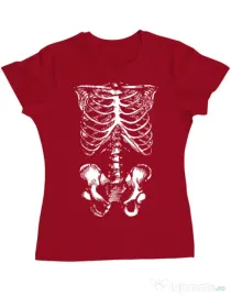 Tricou ADLER dama Ribcage Rosu