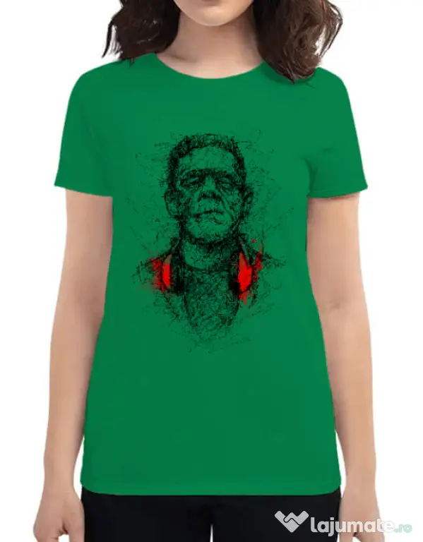 Tricou ADLER dama Frankenscratch Verde mediu
