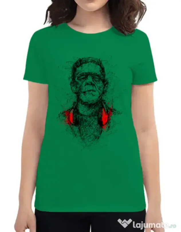 Tricou ADLER dama Frankenscratch Verde mediu