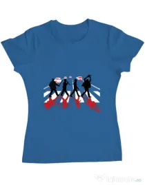 Tricou ADLER dama Abbey road killer Albastru azuriu