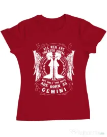 Tricou ADLER dama The best men are born as Gemini Rosu