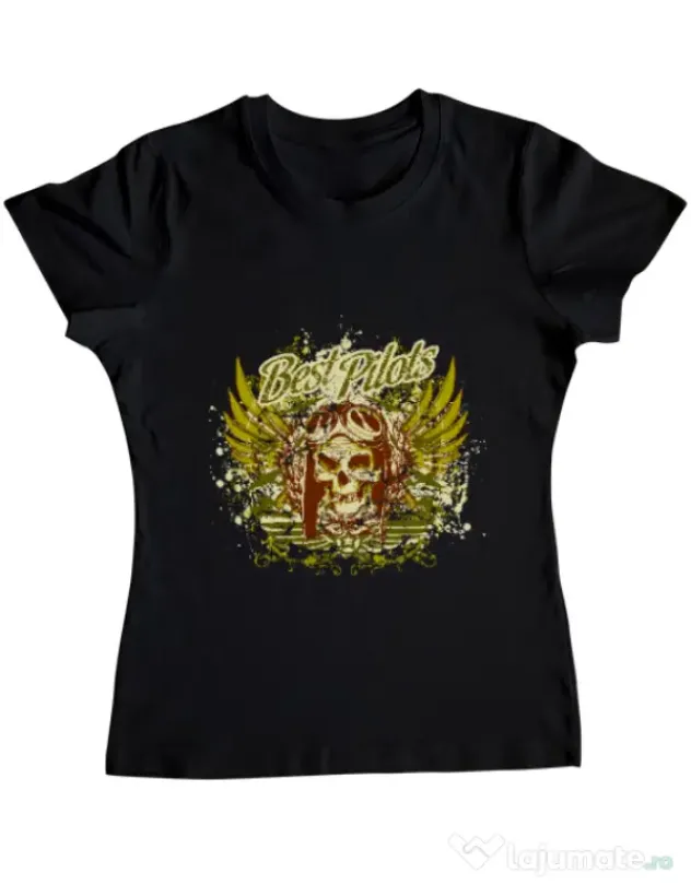 Tricou ADLER dama Best pilots Negru