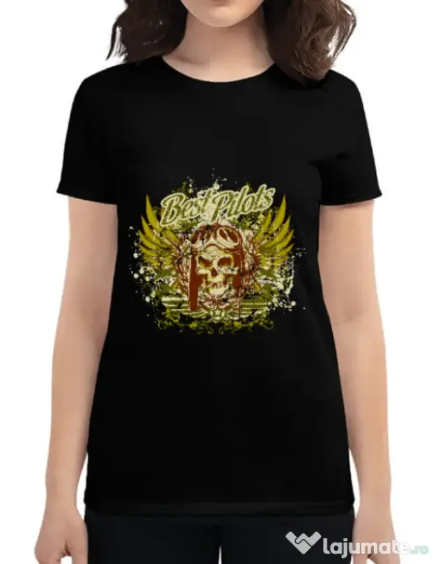 Tricou ADLER dama Best pilots Negru