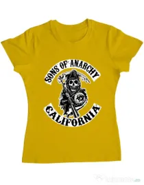 Tricou ADLER dama Sons of anarchy Galben