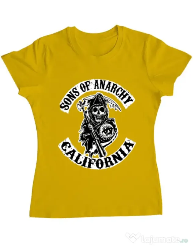 Tricou ADLER dama Sons of anarchy Galben