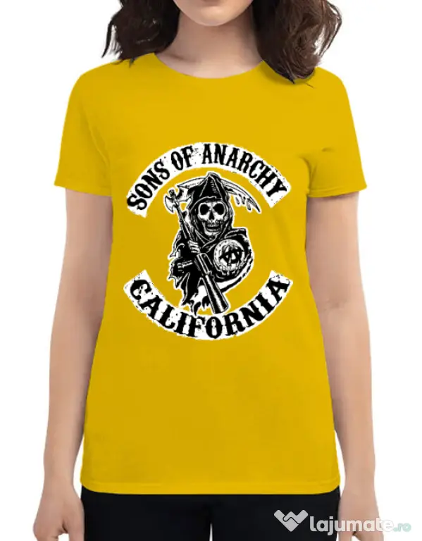 Tricou ADLER dama Sons of anarchy Galben