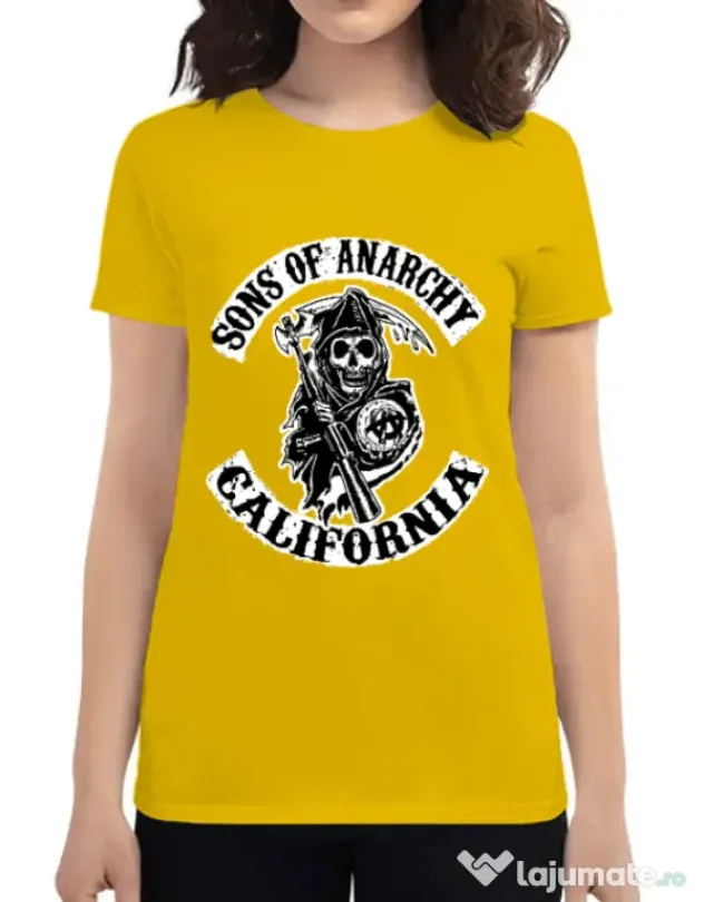Tricou ADLER dama Sons of anarchy Galben