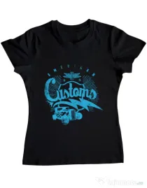 Tricou ADLER dama American customs Negru