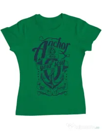 Tricou ADLER dama Anchor deep Verde mediu