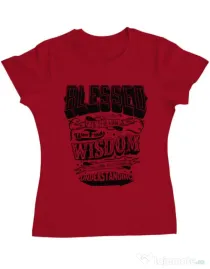Tricou ADLER dama Blessed Rosu