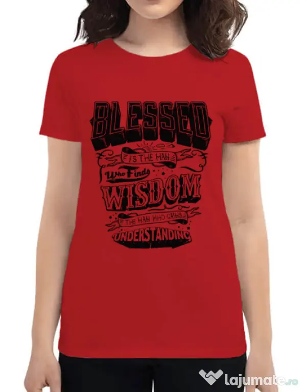 Tricou ADLER dama Blessed Rosu