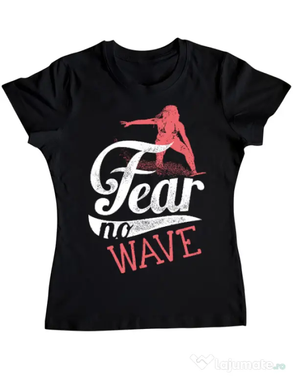 Tricou ADLER dama Fear no wave Negru