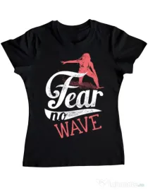 Tricou ADLER dama Fear no wave Negru