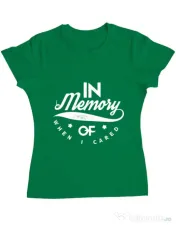 Tricou ADLER dama In memory of when I cared Verde mediu 