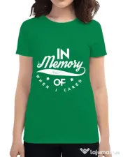 Tricou ADLER dama In memory of when I cared Verde mediu 