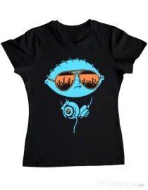 Tricou ADLER dama Dj Stewie Negru