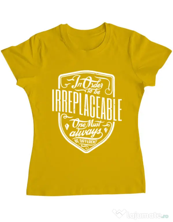 Tricou ADLER dama Irreplaceable Galben