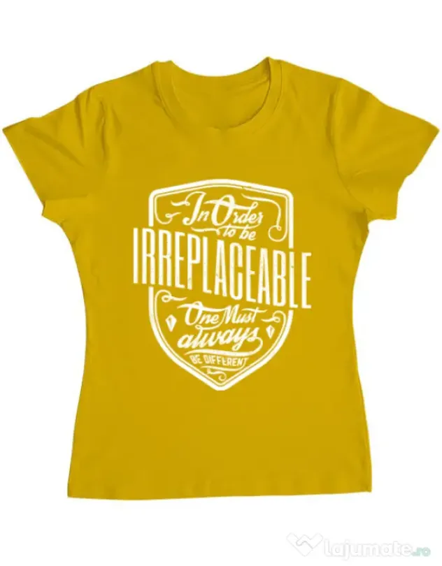 Tricou ADLER dama Irreplaceable Galben