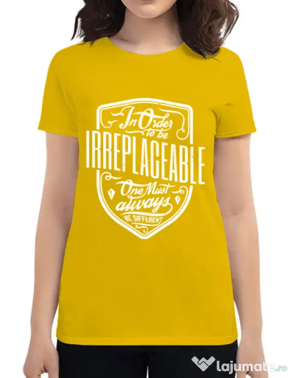 Tricou ADLER dama Irreplaceable Galben