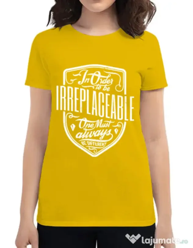 Tricou ADLER dama Irreplaceable Galben