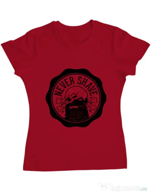 Tricou ADLER dama Never shave Rosu