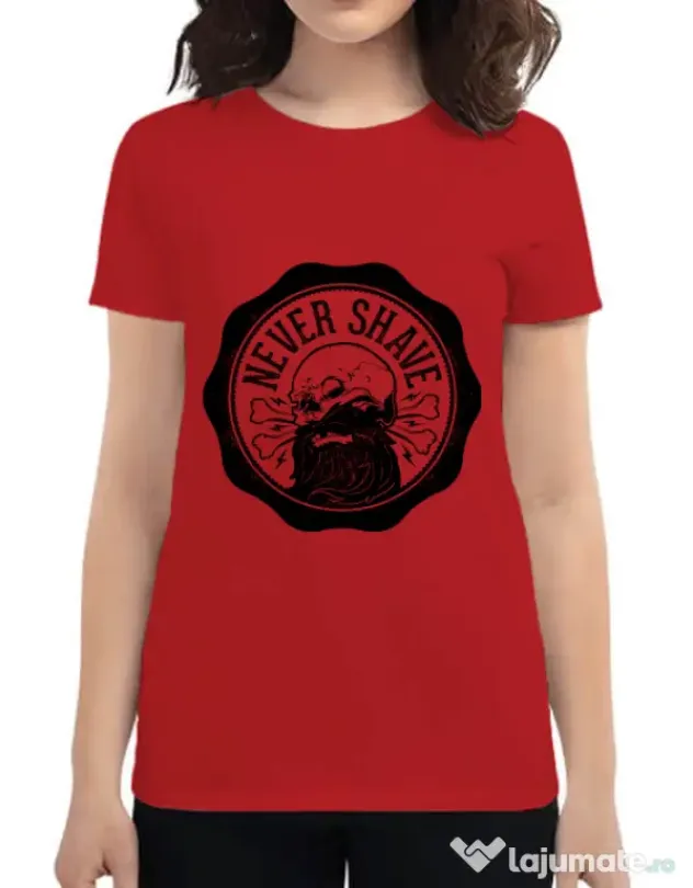 Tricou ADLER dama Never shave Rosu