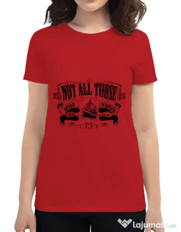 Tricou ADLER dama Not lost Rosu