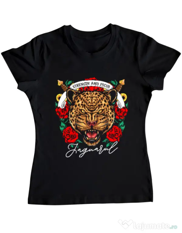 Tricou ADLER dama Strenght and focus Negru