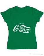 Tricou ADLER dama Powered by caffeine Verde mediu
