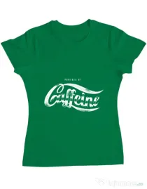 Tricou ADLER dama Powered by caffeine Verde mediu