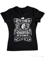 Tricou ADLER dama Stand up for your rights Negru