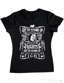 Tricou ADLER dama Stand up for your rights Negru