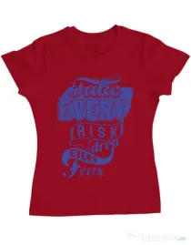 Tricou ADLER dama Take every risk Rosu