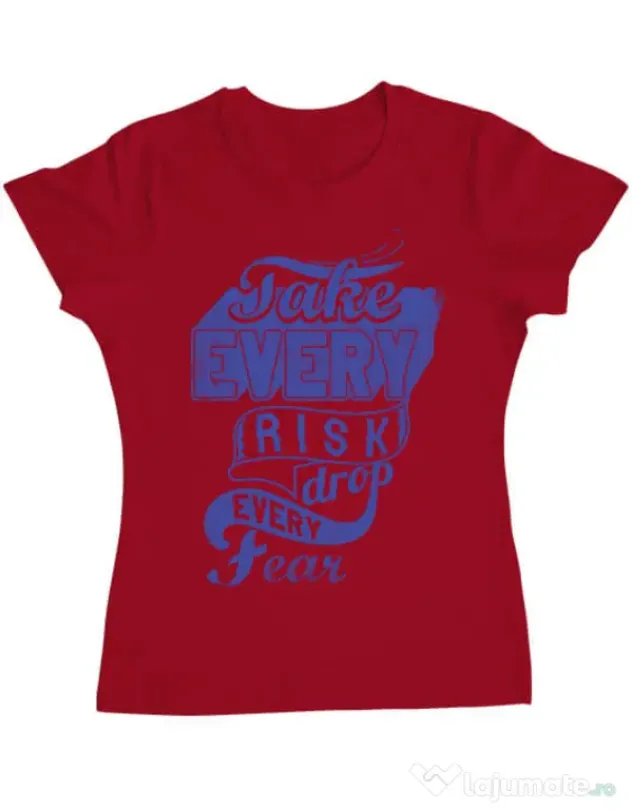 Tricou ADLER dama Take every risk Rosu