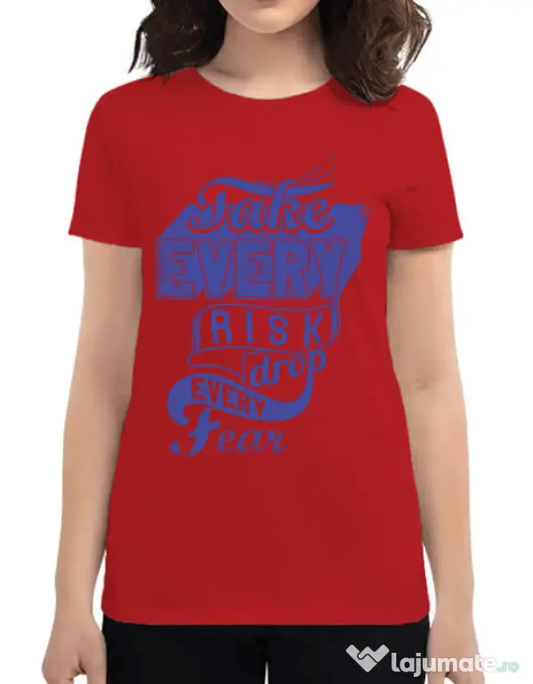 Tricou ADLER dama Take every risk Rosu