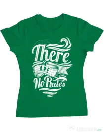 Tricou ADLER dama There are no rules Verde mediu