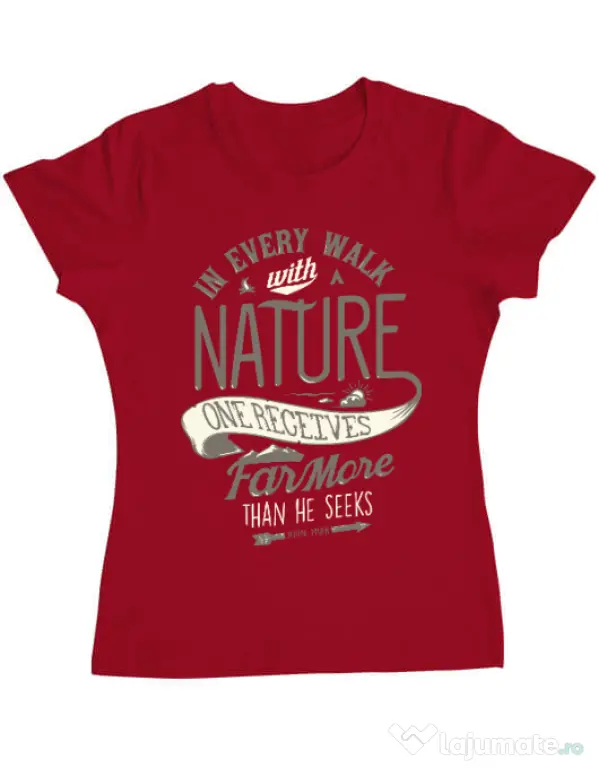 Tricou ADLER dama Walk of nature Rosu
